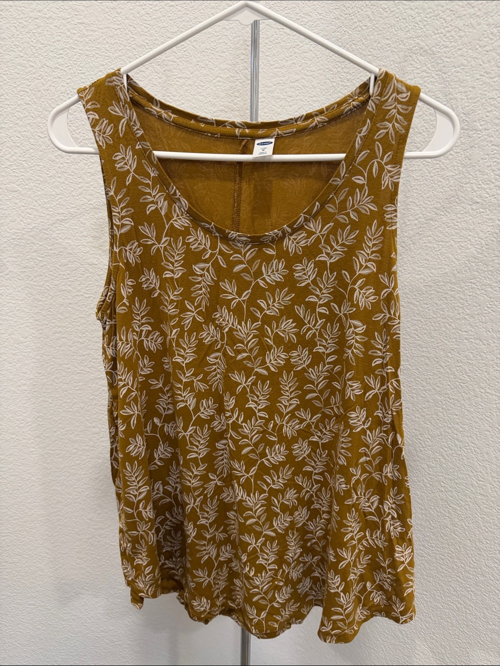 Old Navy Mustard Yellow Floral Tank Top